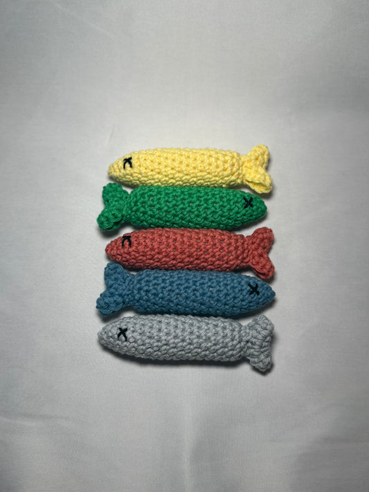 Silvervine Sardine Crochet Cat Toy