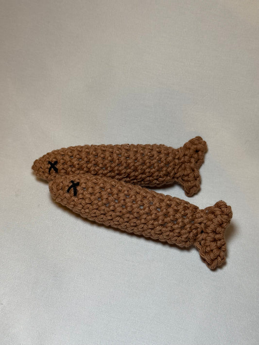 ‘Rotten Sardine’ Valerian Crochet Cat Toy