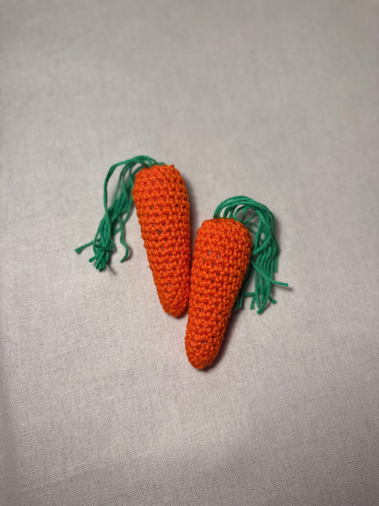 Catnip Carrot Crochet Cat Toy