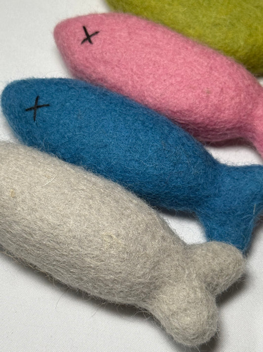 Felt Silvervine Sardine Cat Toy