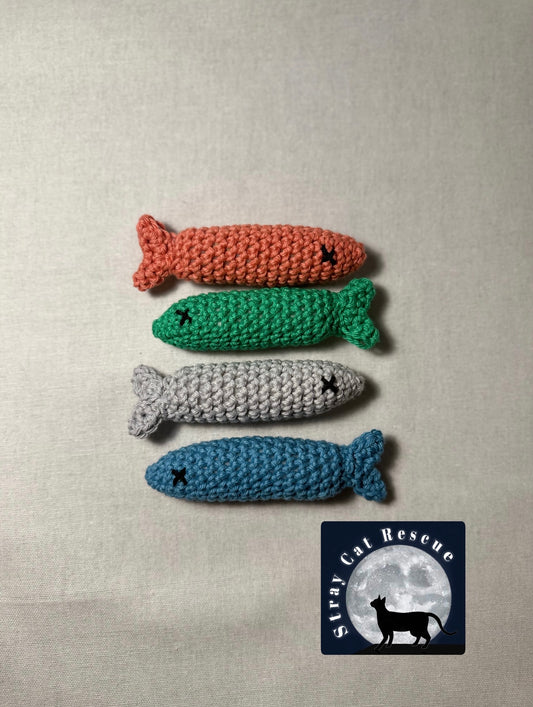 Silvervine Sardine Crochet Cat Toy