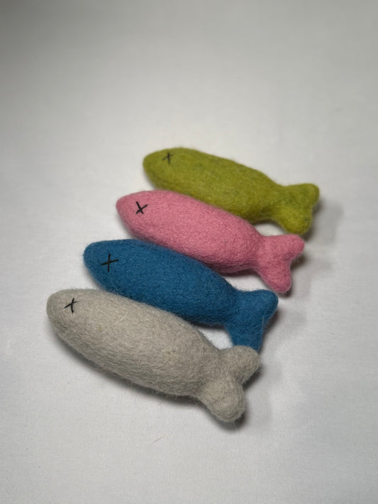 Felt Silvervine Sardine Cat Toy