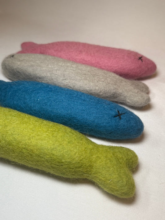 Large Felt Silvervine Sardine Cat Toy