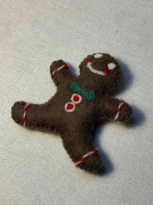 Felt Gingerbread Man with Silvervine