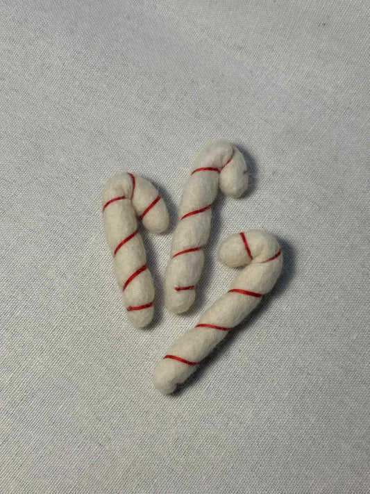 Felt Candy Cane with Silvervine